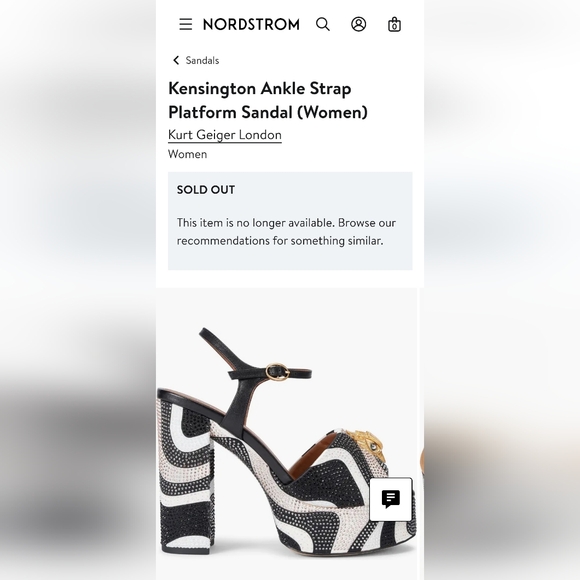 Kensington Platform Sandals by Kurt Geiger London. Size 36.5 - US 6.5 - Picture 12 of 13